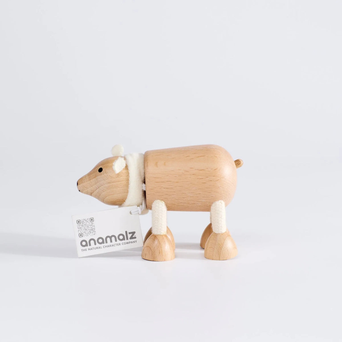 Polar Bear Wooden Toy anamalz Lil Tulips