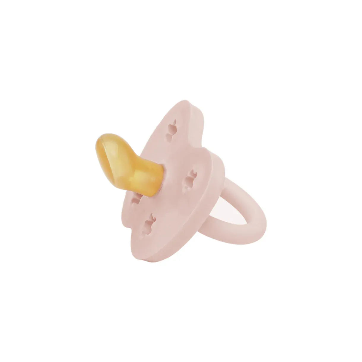 Powder Pink Pacifier Newborn 0+ Months Single Pack - Orthodontic - Single-Pack Hevea Lil Tulips
