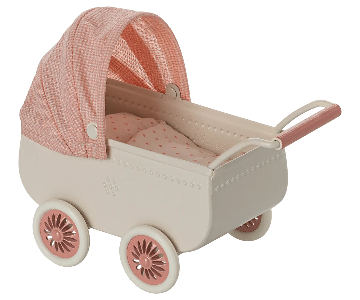 Pram, Mouse - Coral Maileg Lil Tulips
