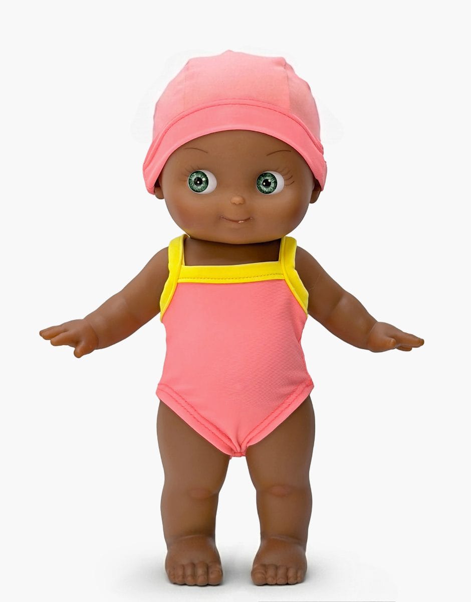 Prunelle Mini Panchas Doll - Coral Swim Outfit Minikane Lil Tulips