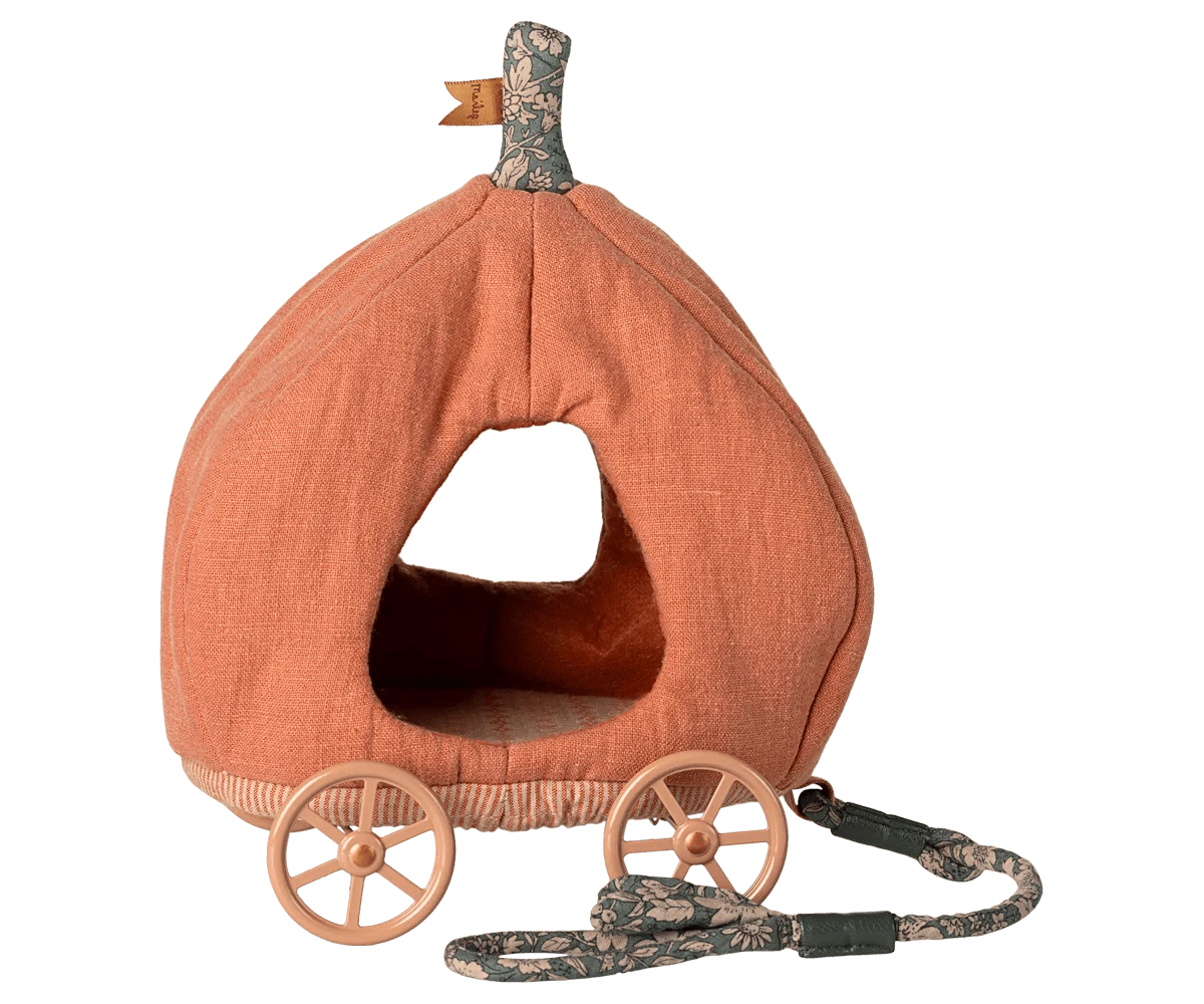 Pumpkin Carriage, Mouse Maileg Lil Tulips