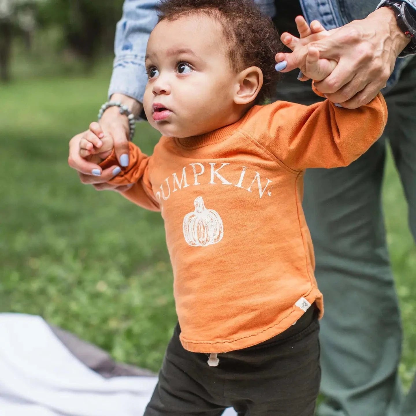 Pumpkin Organic Cotton Sweatshirt Burt's Bees Baby Lil Tulips