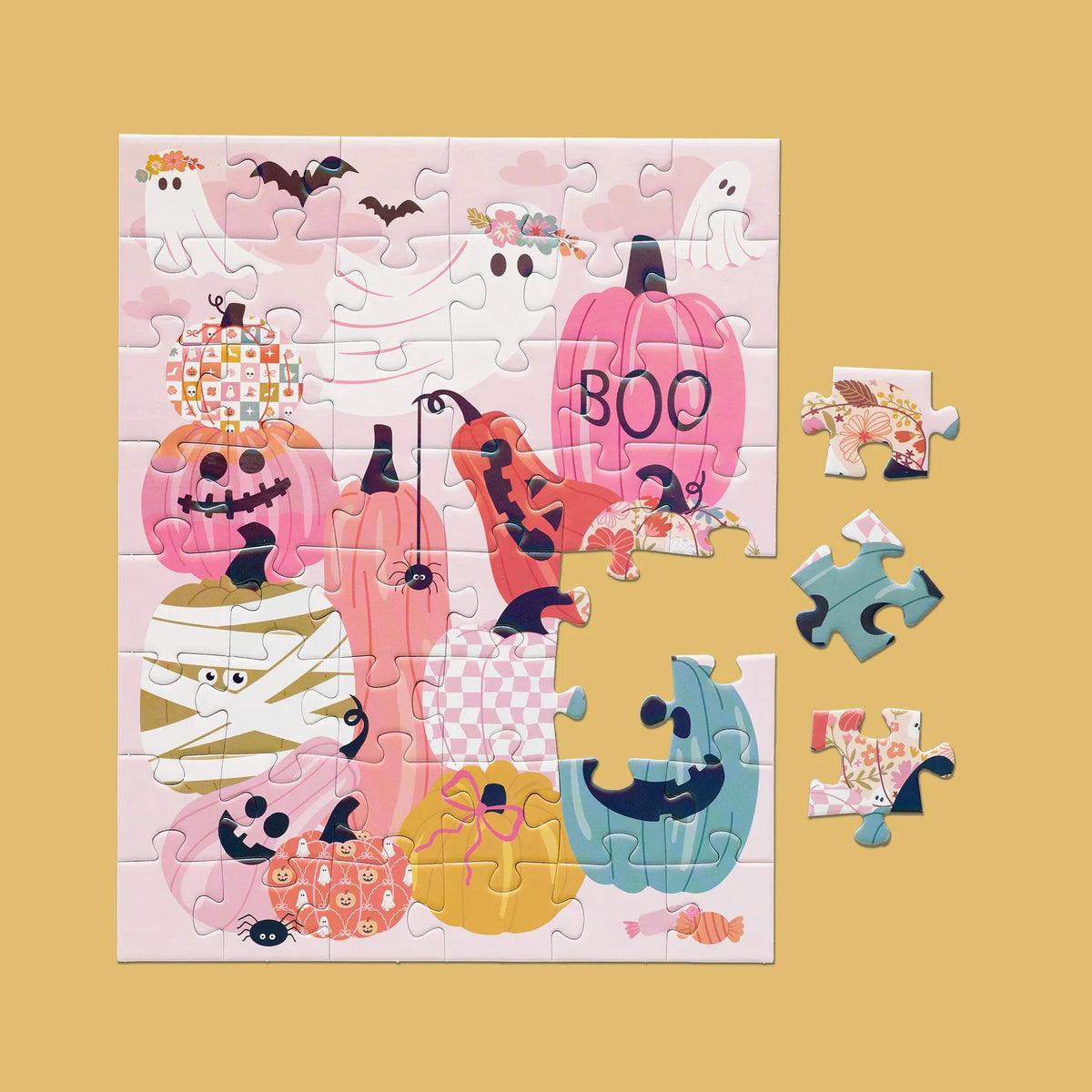 Pumpkin Party 48 Piece Kids Halloween Puzzle Snax WerkShoppe Lil Tulips