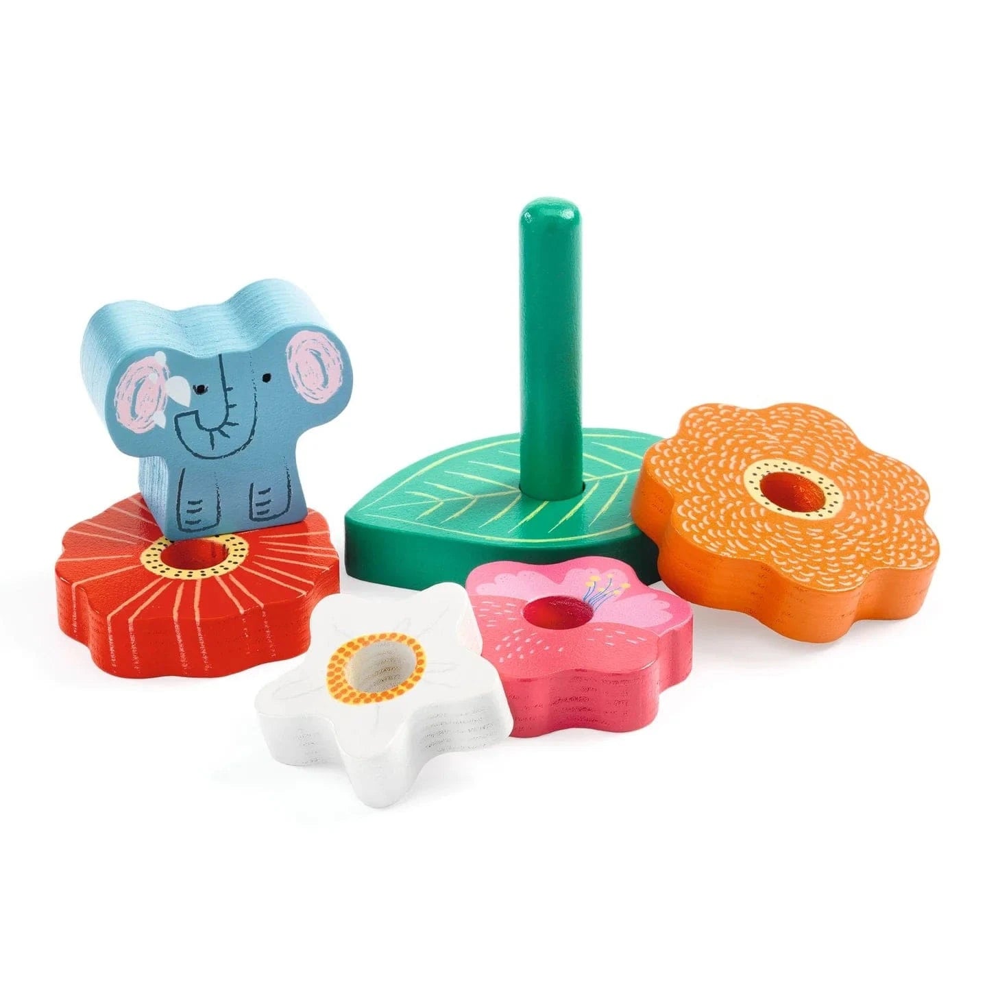 Puzz & Stack Happy Wooden Puzzle Djeco Lil Tulips
