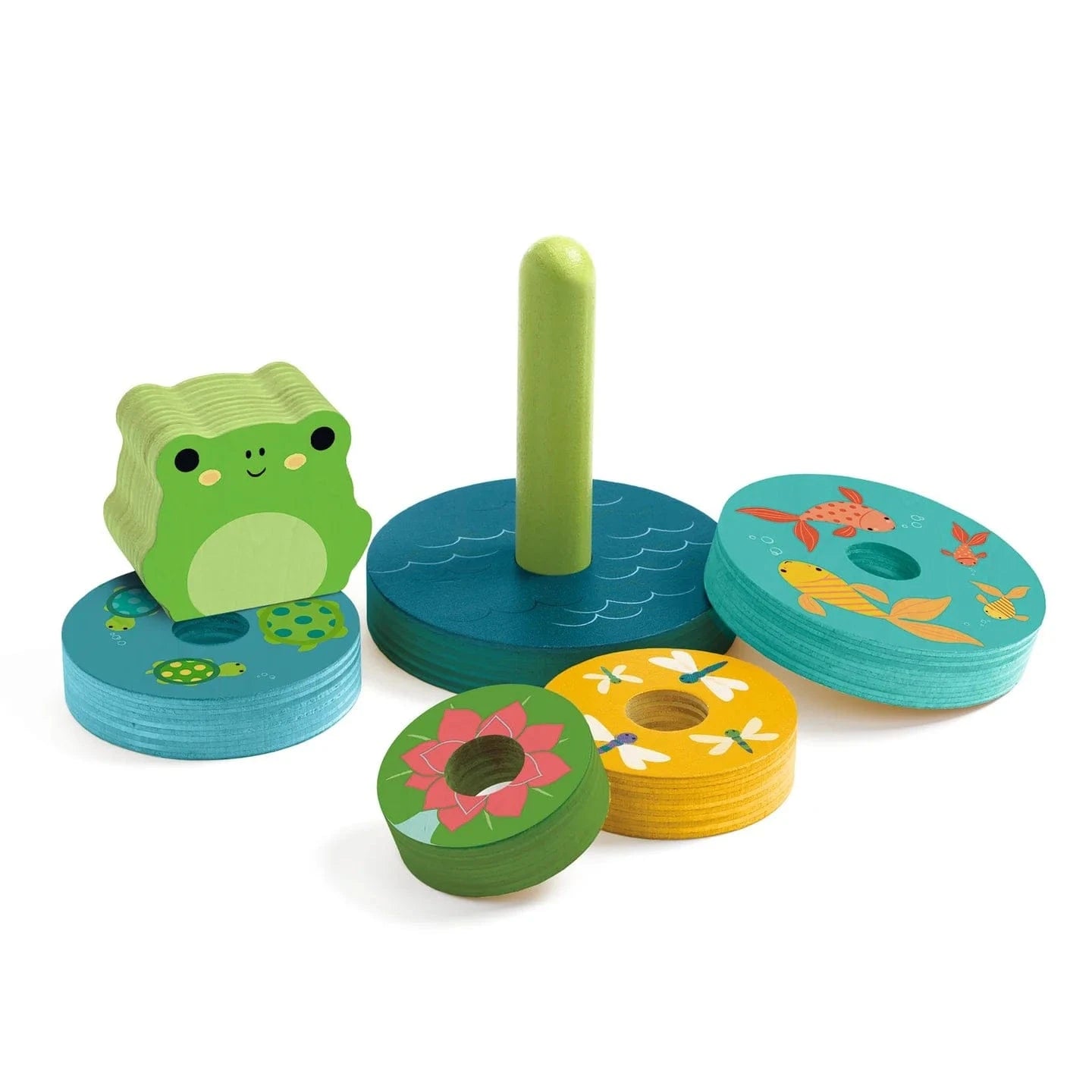 Puzz & Stack Rainbow Wooden Puzzle Djeco Lil Tulips