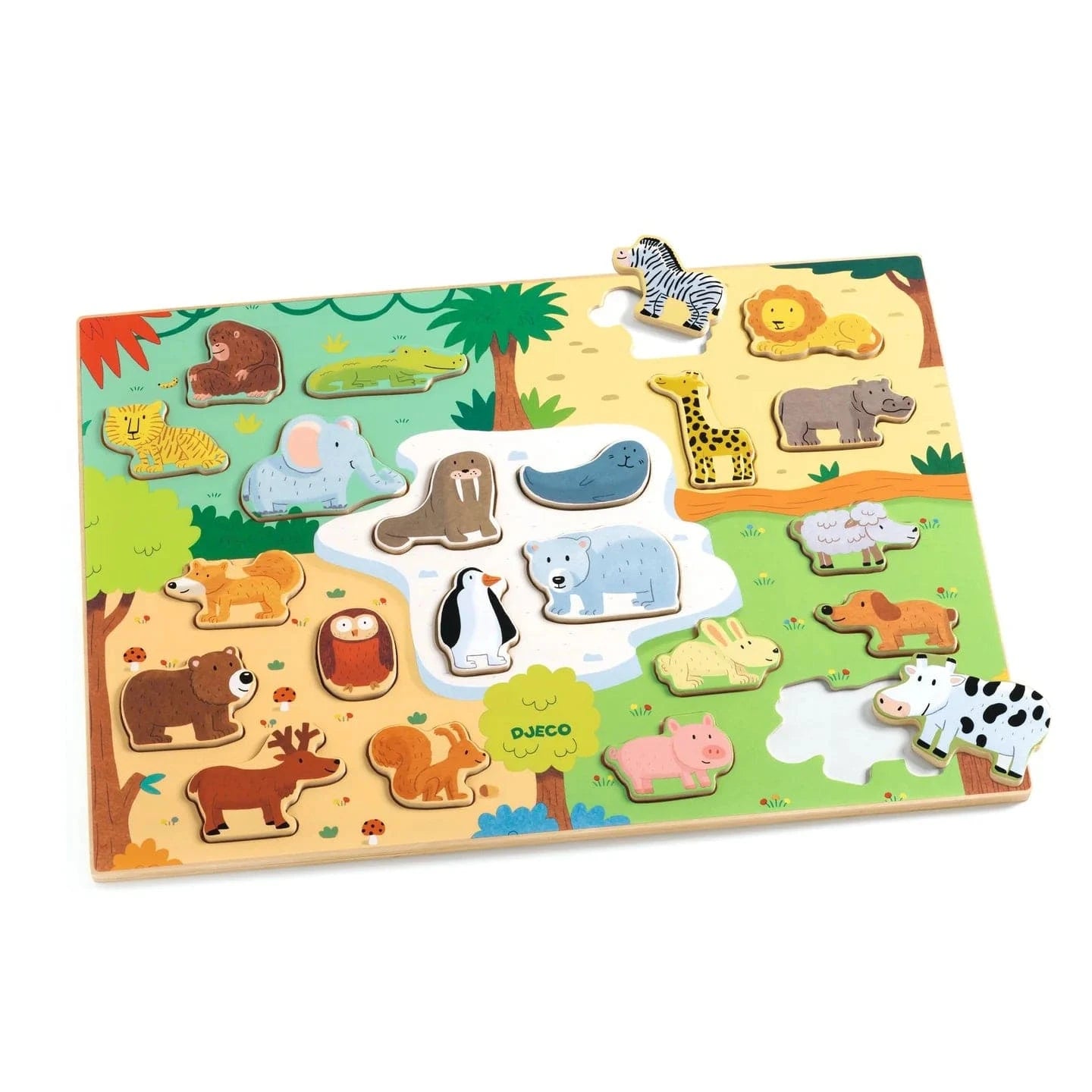 Puzzlo Animo Wooden Puzzle Djeco Lil Tulips