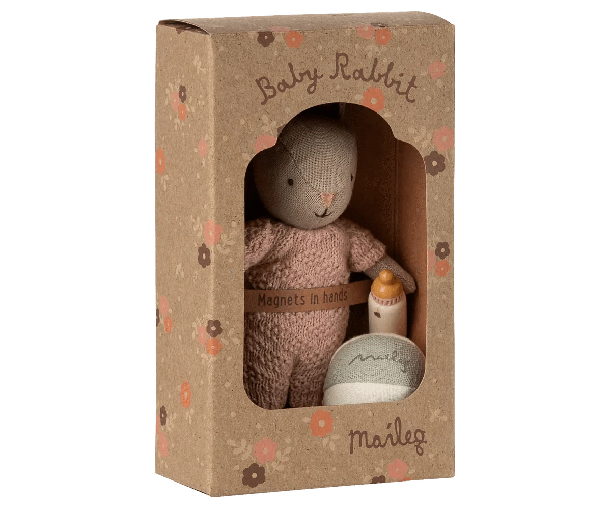 Rabbit set, Micro - Sand - Rose Maileg Lil Tulips