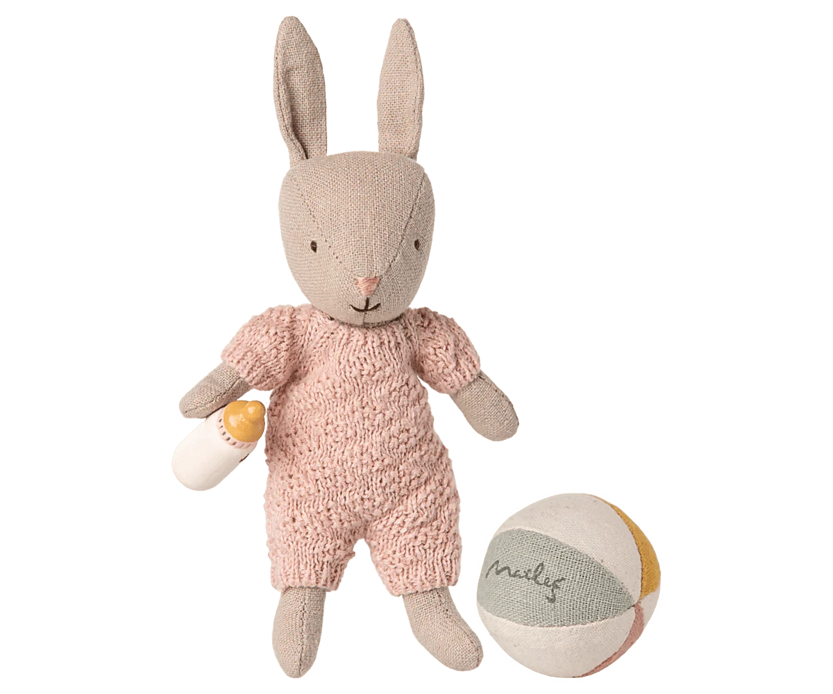 Rabbit set, Micro - Sand - Rose Maileg Lil Tulips