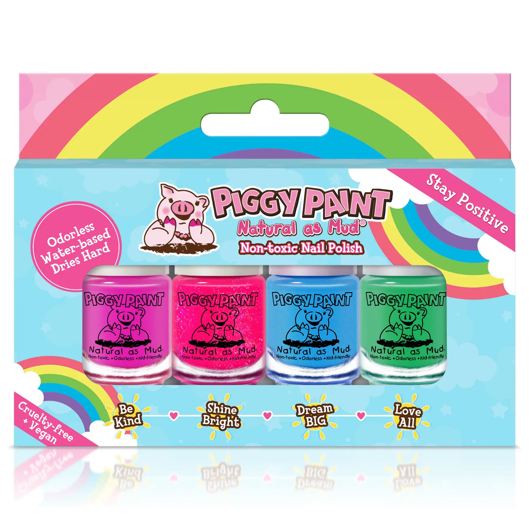 Rainbow 4 Polish Box Set Piggy Paint Lil Tulips