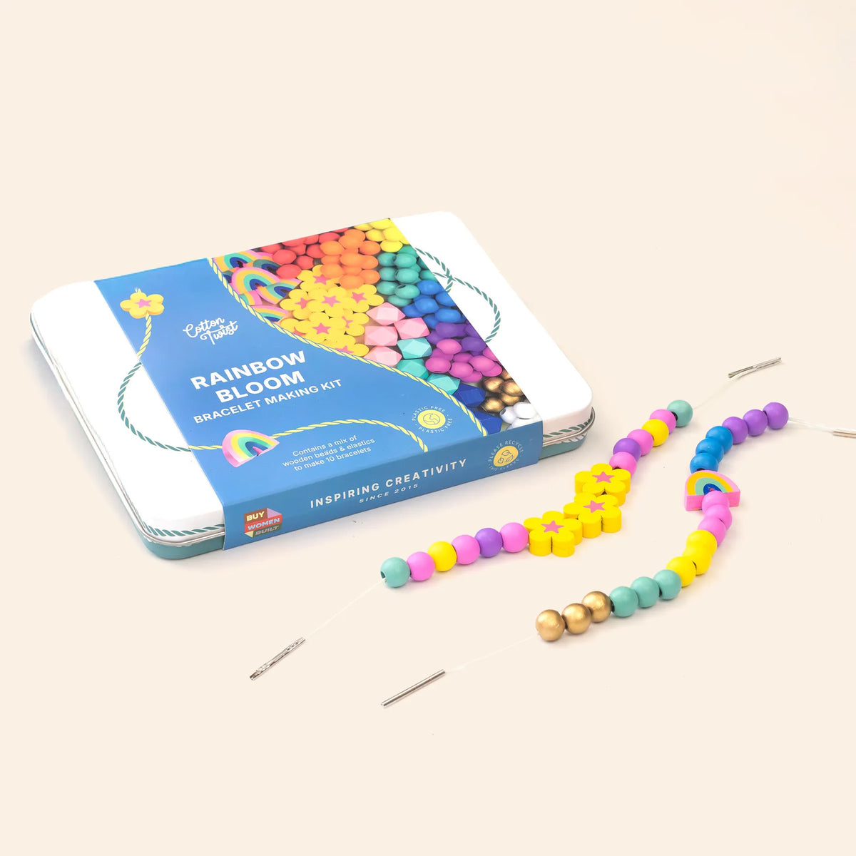 Rainbow Bloom Bracelet Making Kit Cotton Twist Lil Tulips