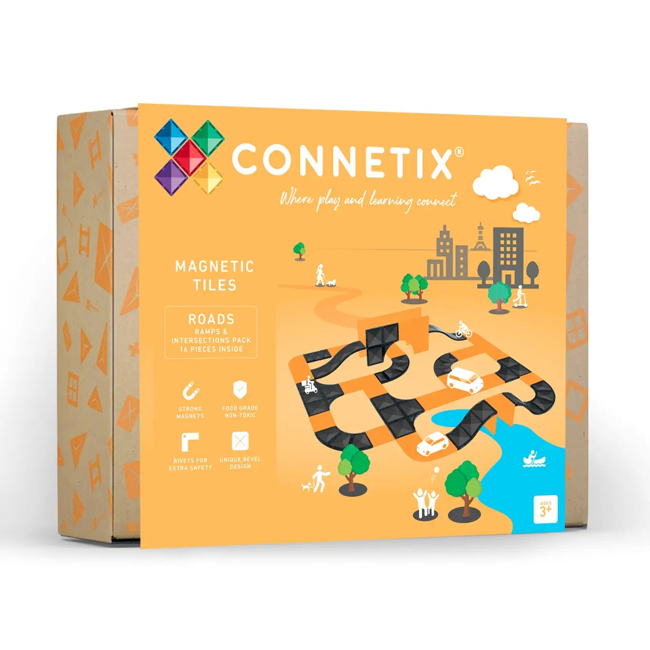 Ramps & Intersections Pack 16 PC Connetix Lil Tulips