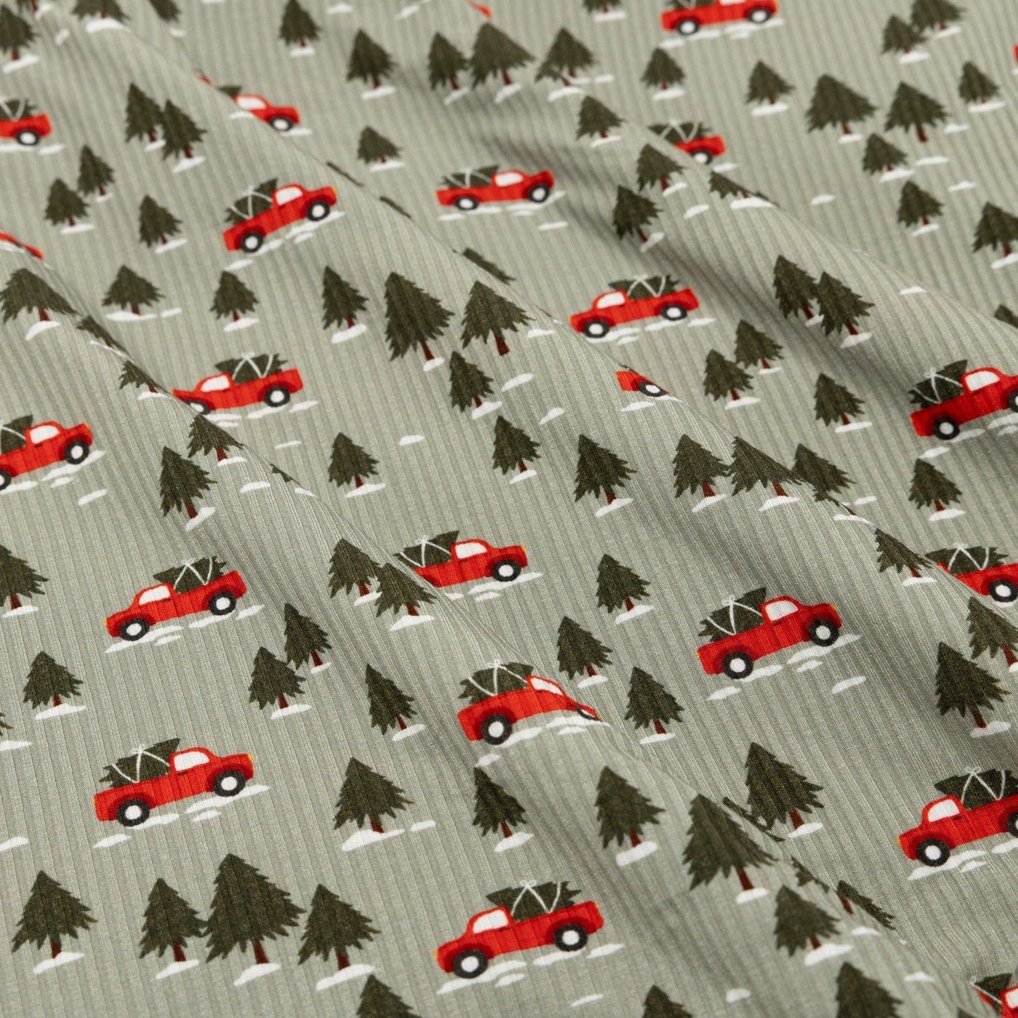 Red Christmas Trucks Small Ribbed Zip Romper Brave Little Ones Lil Tulips