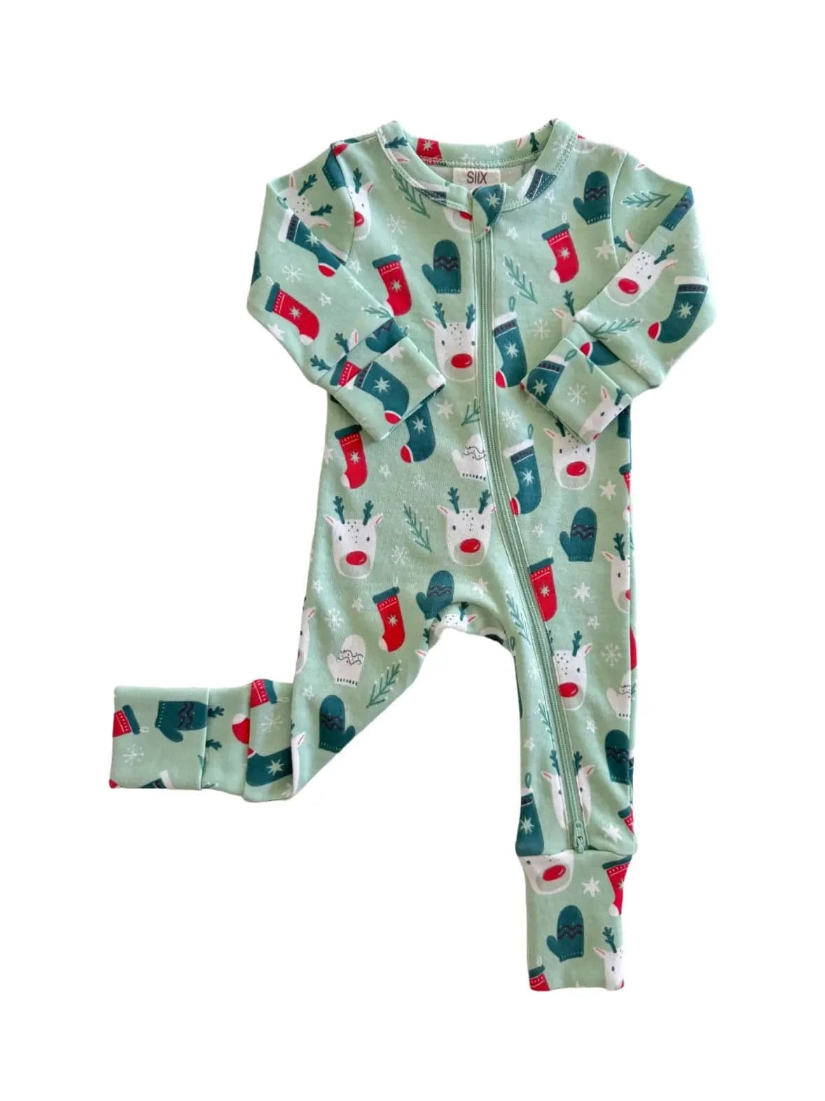Reindeer - Organic 2-Way Zip Romper SIIX Collection Lil Tulips