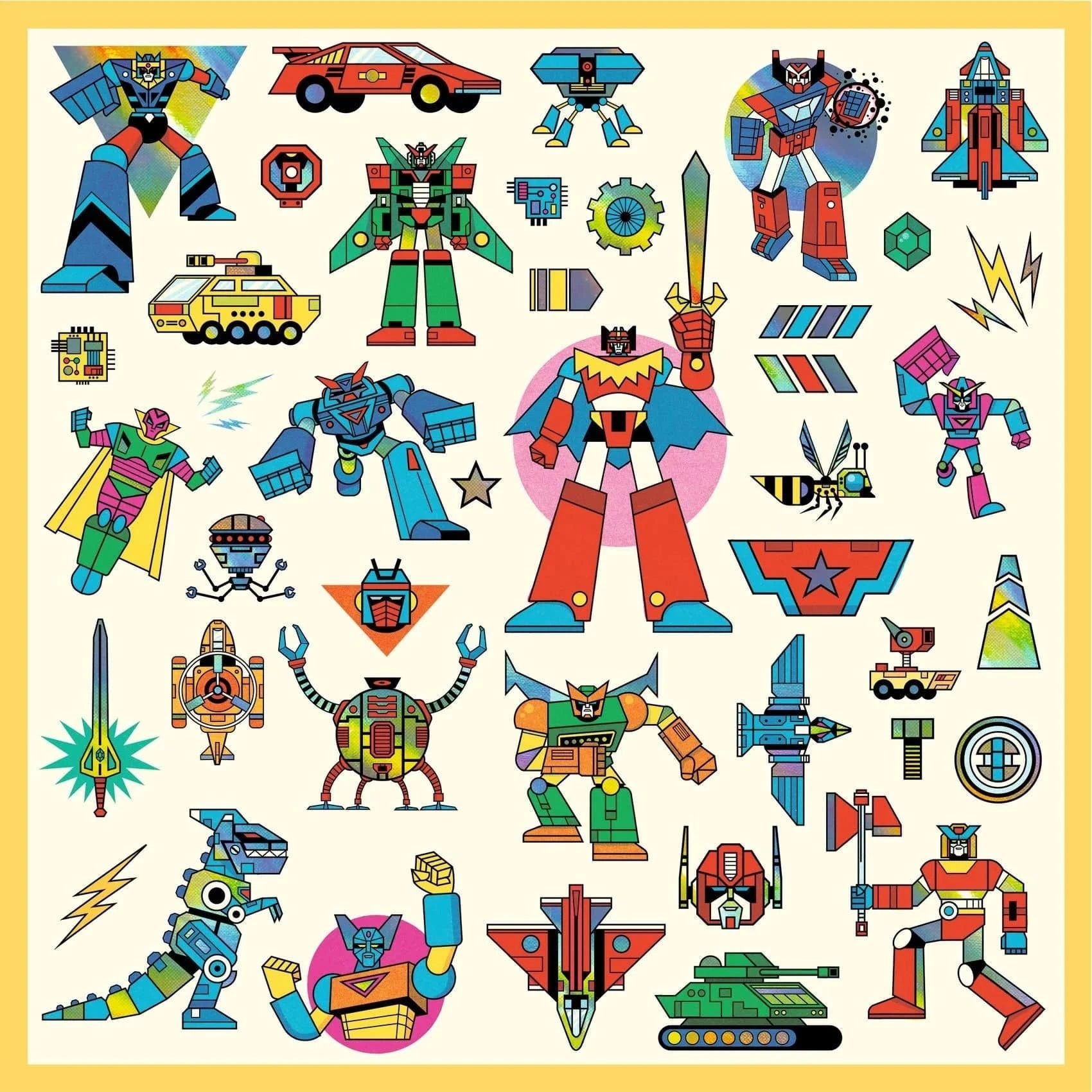 Robots Sticker Sheets Djeco Lil Tulips