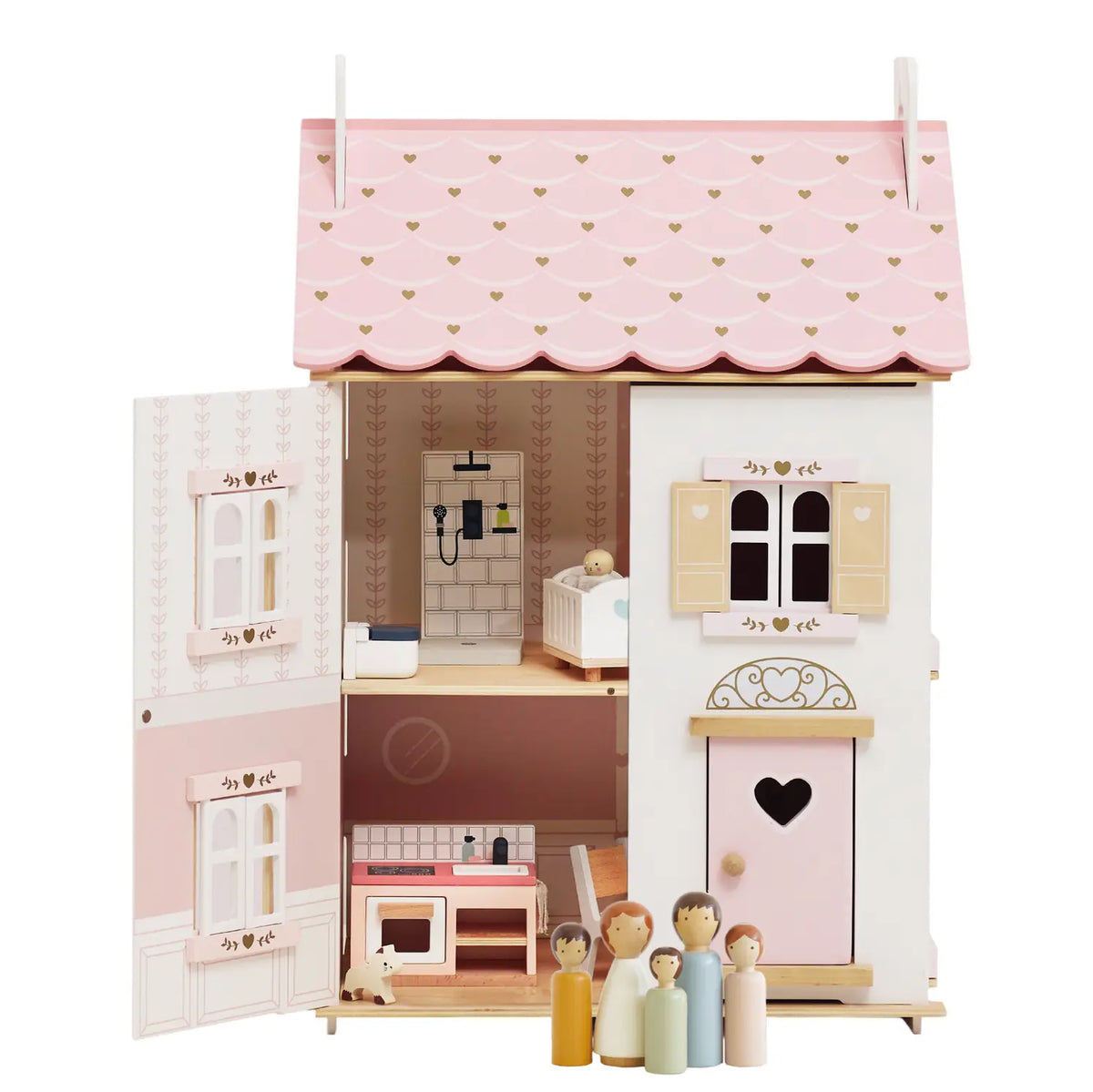 Roseheart Wooden Dolls House, Furniture & Family Le Toy Van Lil Tulips