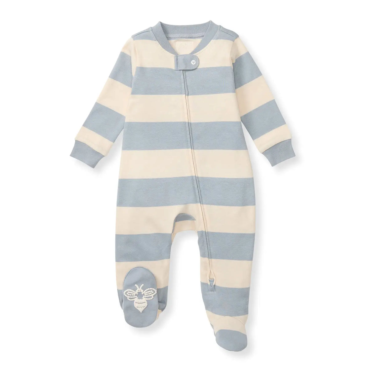 Rugby Stripe Sleep & Play - Quarry Burt's Bees Baby Lil Tulips