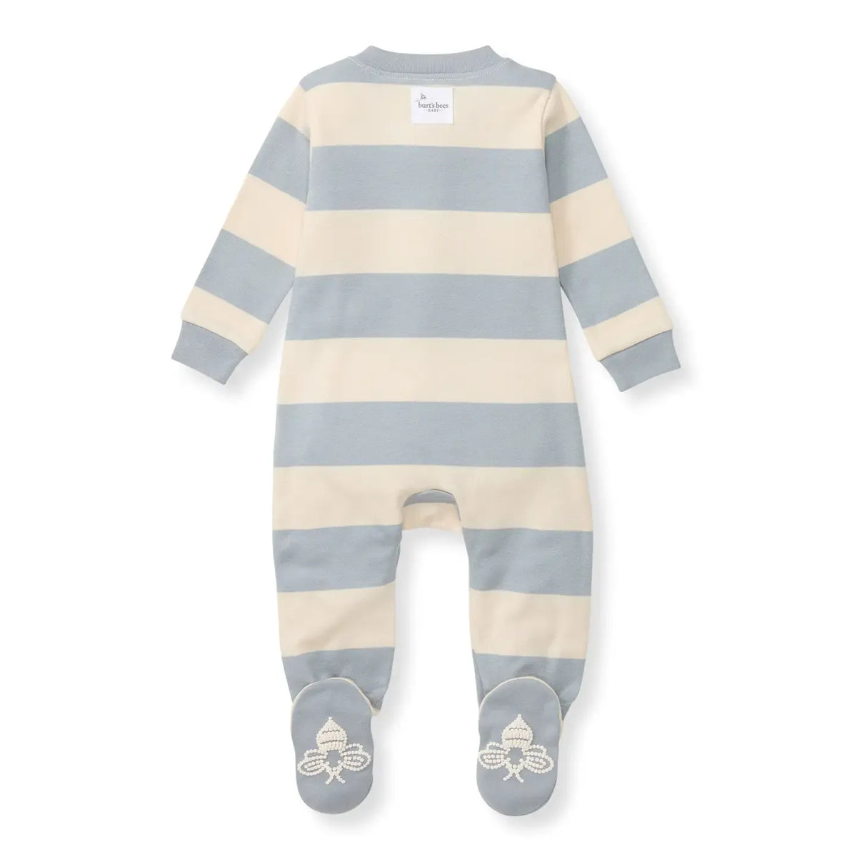 Rugby Stripe Sleep & Play - Quarry Burt's Bees Baby Lil Tulips