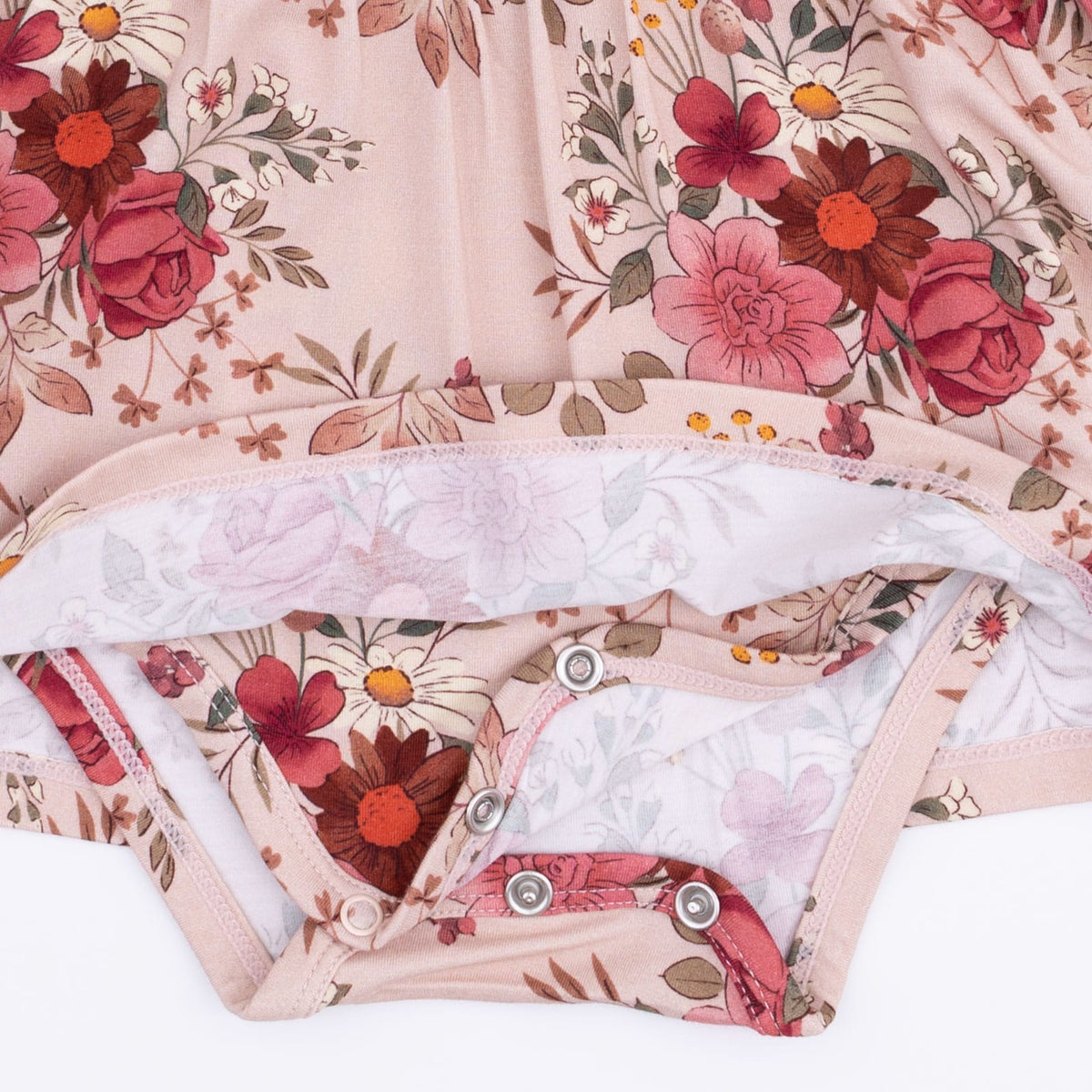 Sabrina Floral - Long Sleeve Ruffle Bodysuit Dress Angel Dear Lil Tulips