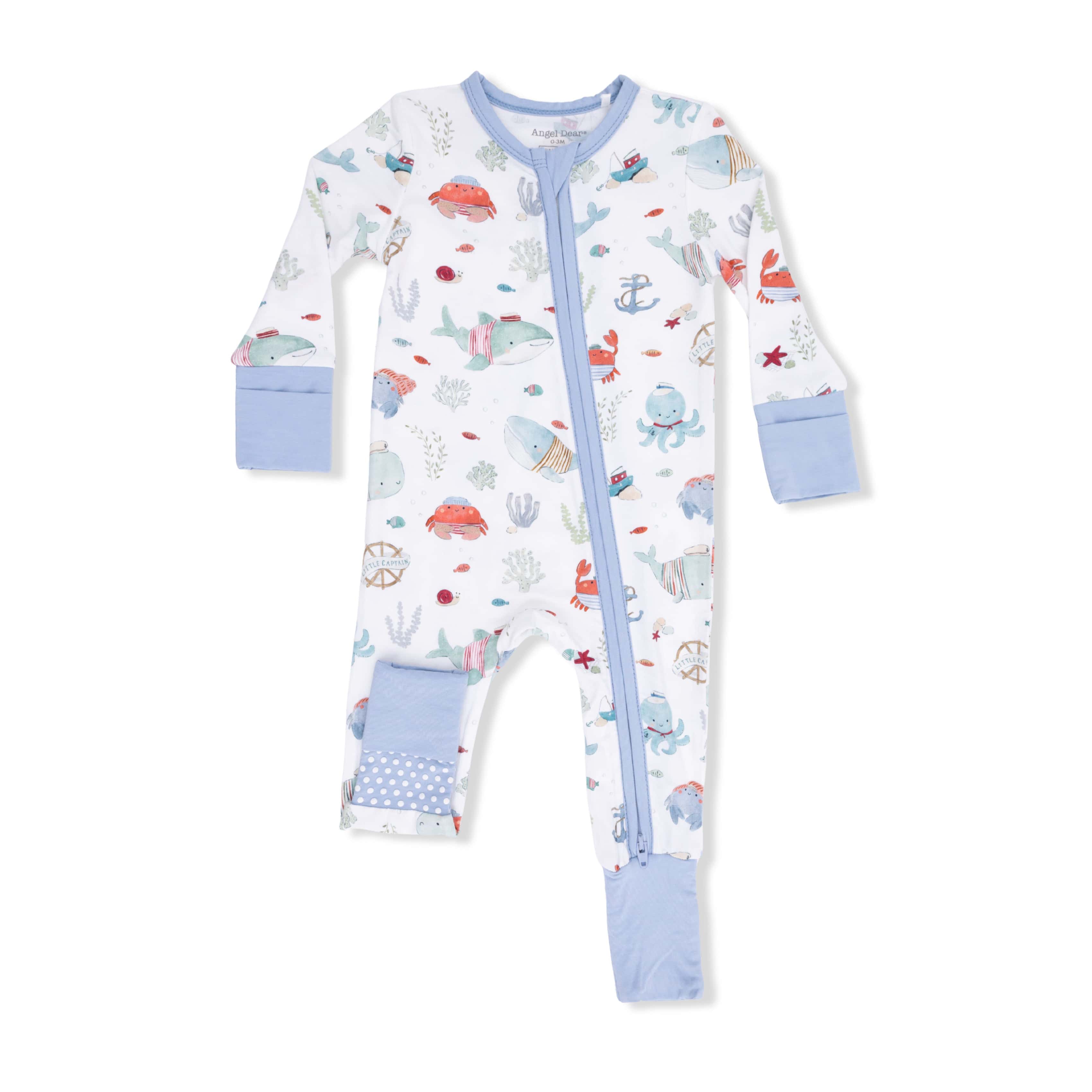 Sailor Sea Creatures - 2 Way Zipper Romper Angel Dear Lil Tulips