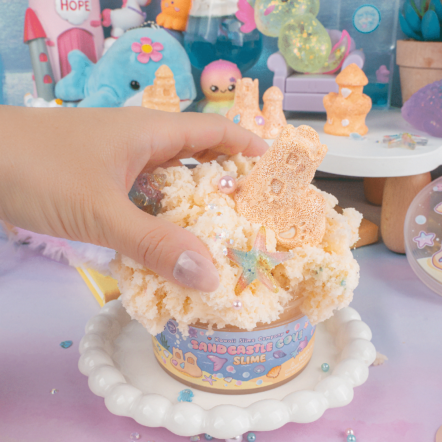 Sandcastle Cove Signature Dome™ Slime Kawaii Slime Company Lil Tulips