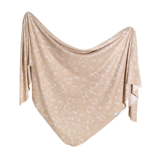 Sandy Knit Swaddle Blanket Copper Pearl Lil Tulips
