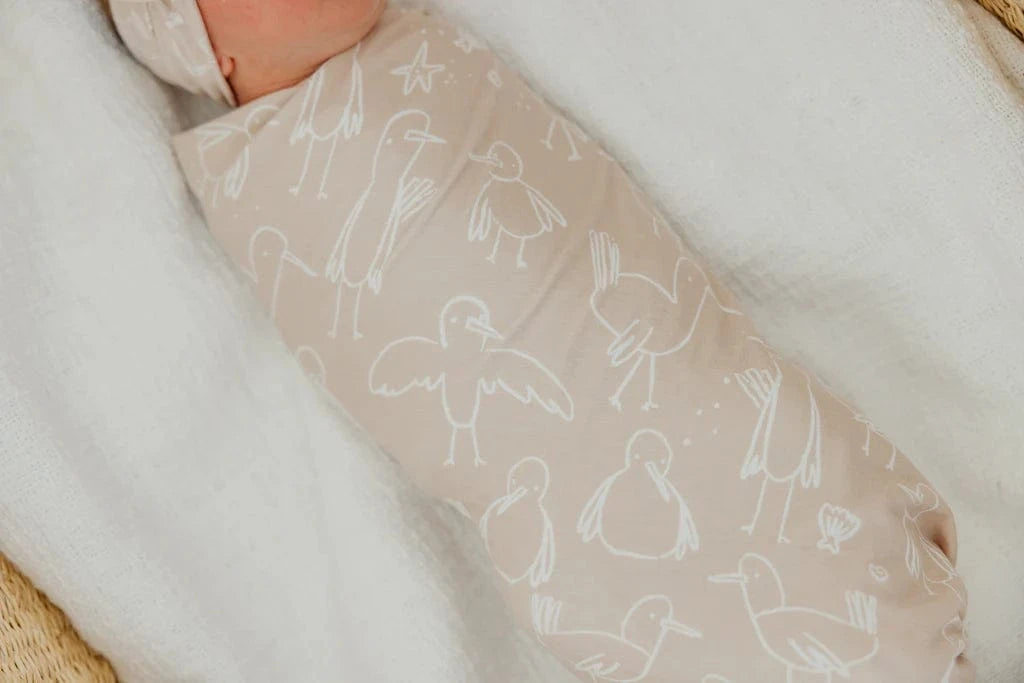 Sandy Knit Swaddle Blanket Copper Pearl Lil Tulips