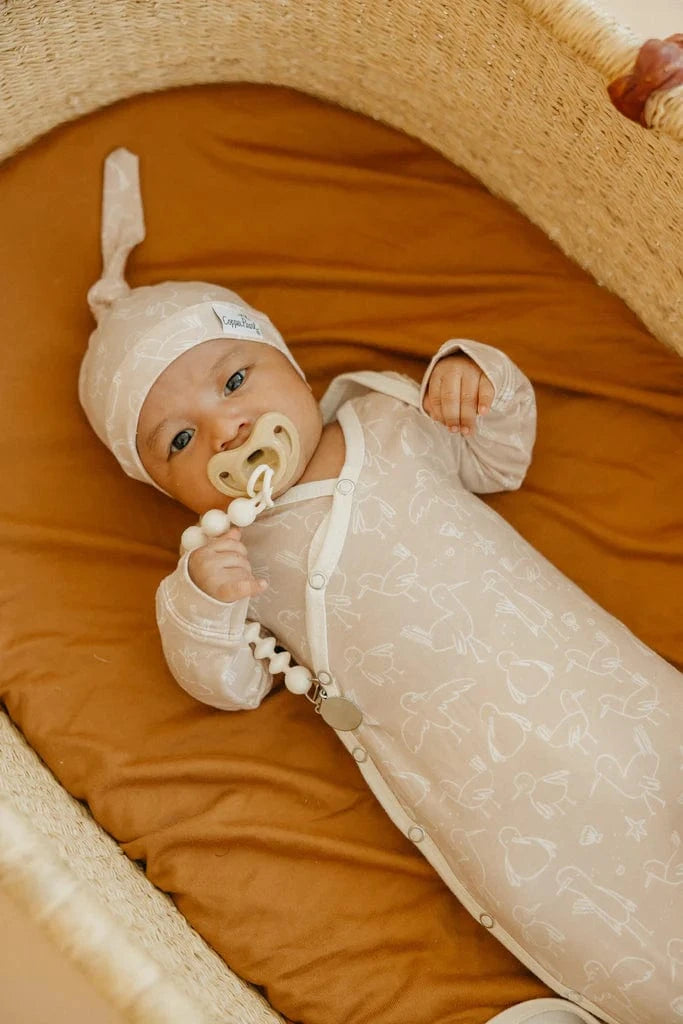 Sandy Newborn Knotted Gown Copper Pearl Lil Tulips