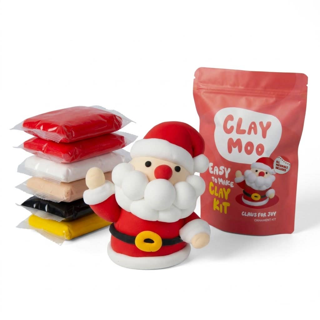 Santa Ornament Clay Crafting Kit Default Claymoo Lil Tulips