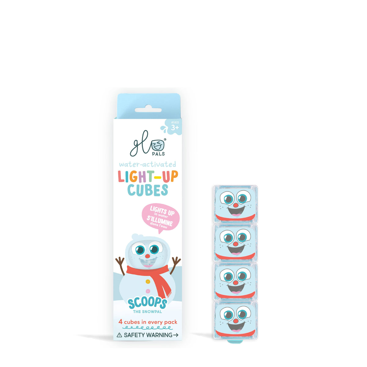 Scoops the Snow Pal Light-Up Cubes 4-Pack Glo Pals Lil Tulips