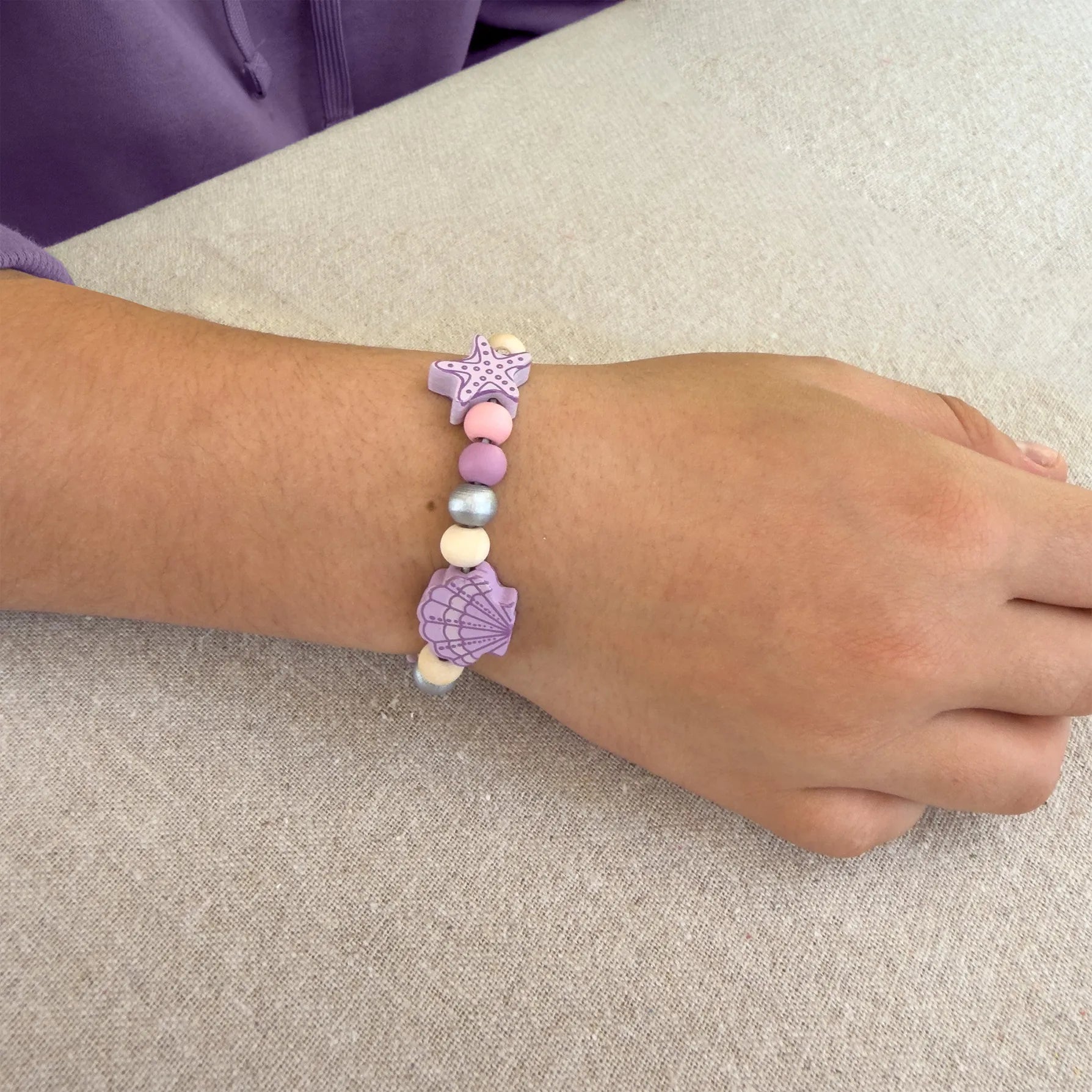 Seashell Treasures Bracelet Making Kit Cotton Twist Lil Tulips
