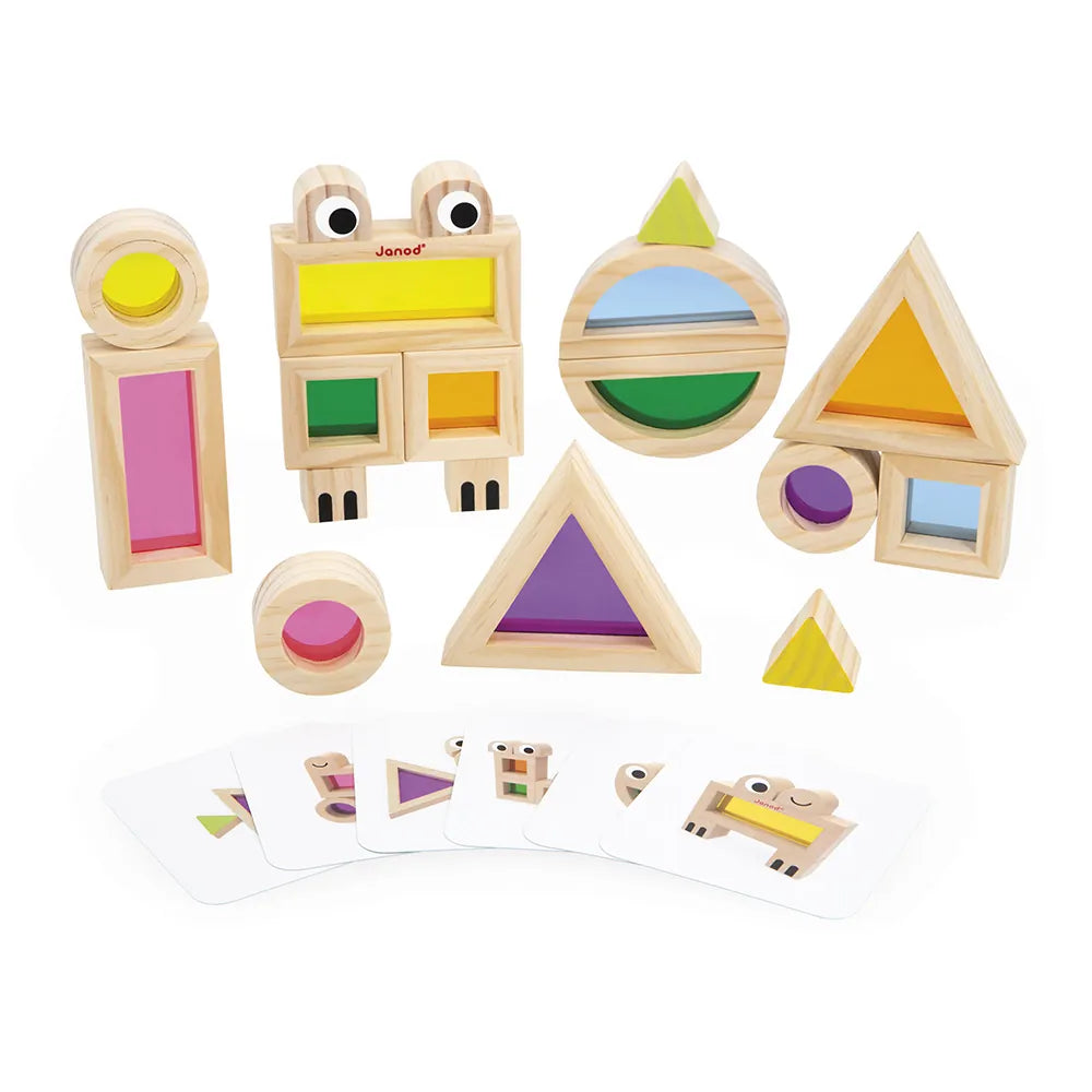 Sensory Translucent Stacking Blocks Janod Lil Tulips