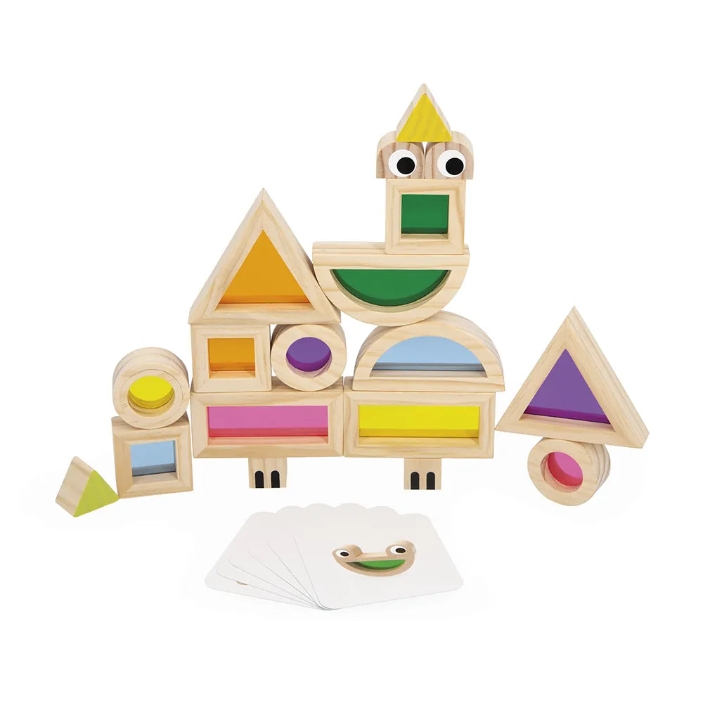 Sensory Translucent Stacking Blocks Janod Lil Tulips