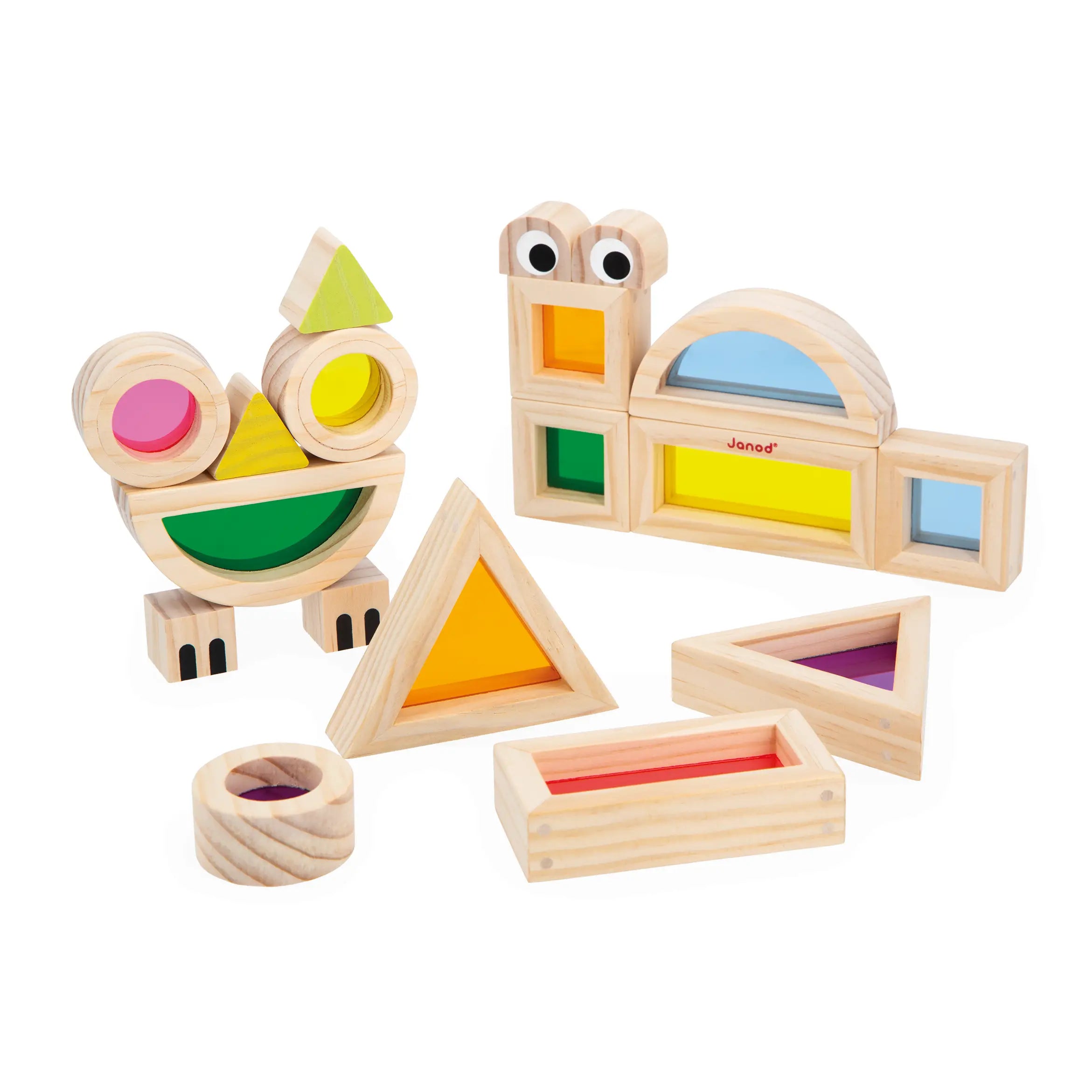 Sensory Translucent Stacking Blocks Janod Lil Tulips