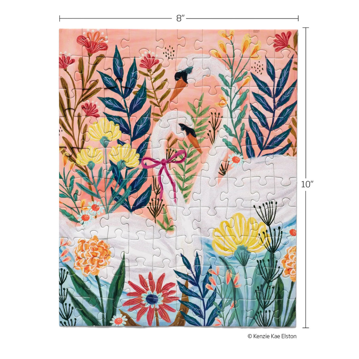 Serene Swans 100 Piece Puzzle Snax WerkShoppe Lil Tulips