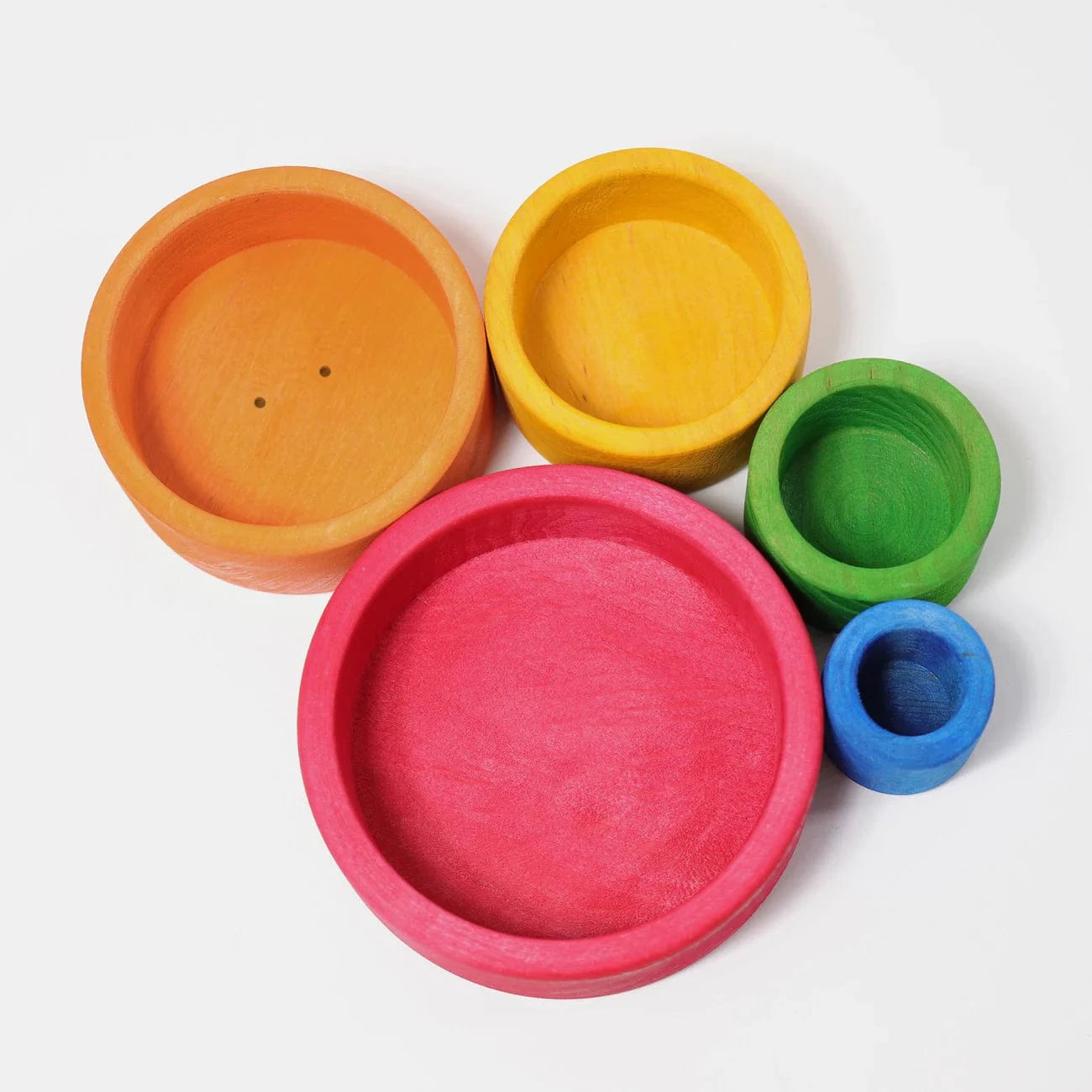 Set of Bowls, coloured, outside red Grimm's Lil Tulips
