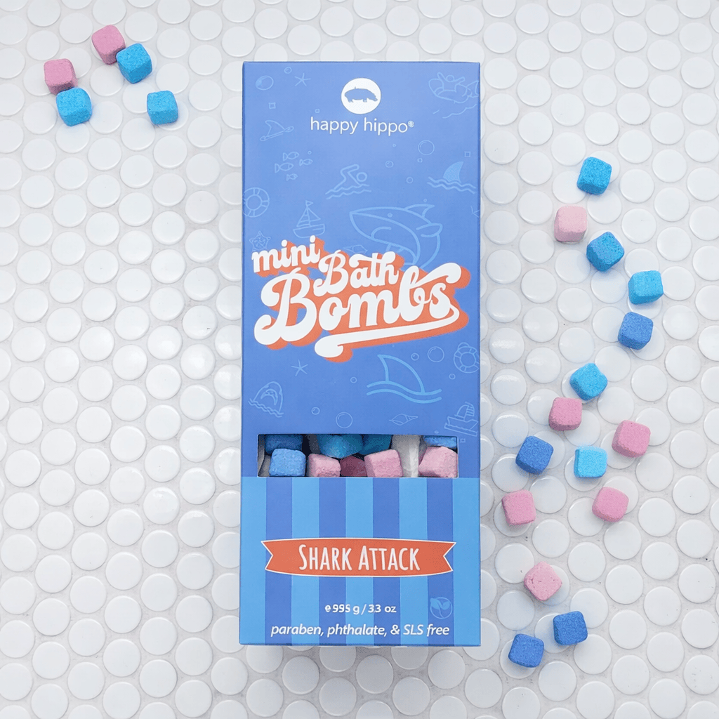 Shark Attack Mini Bubble Bombs- Box Happy Hippo Bath Lil Tulips