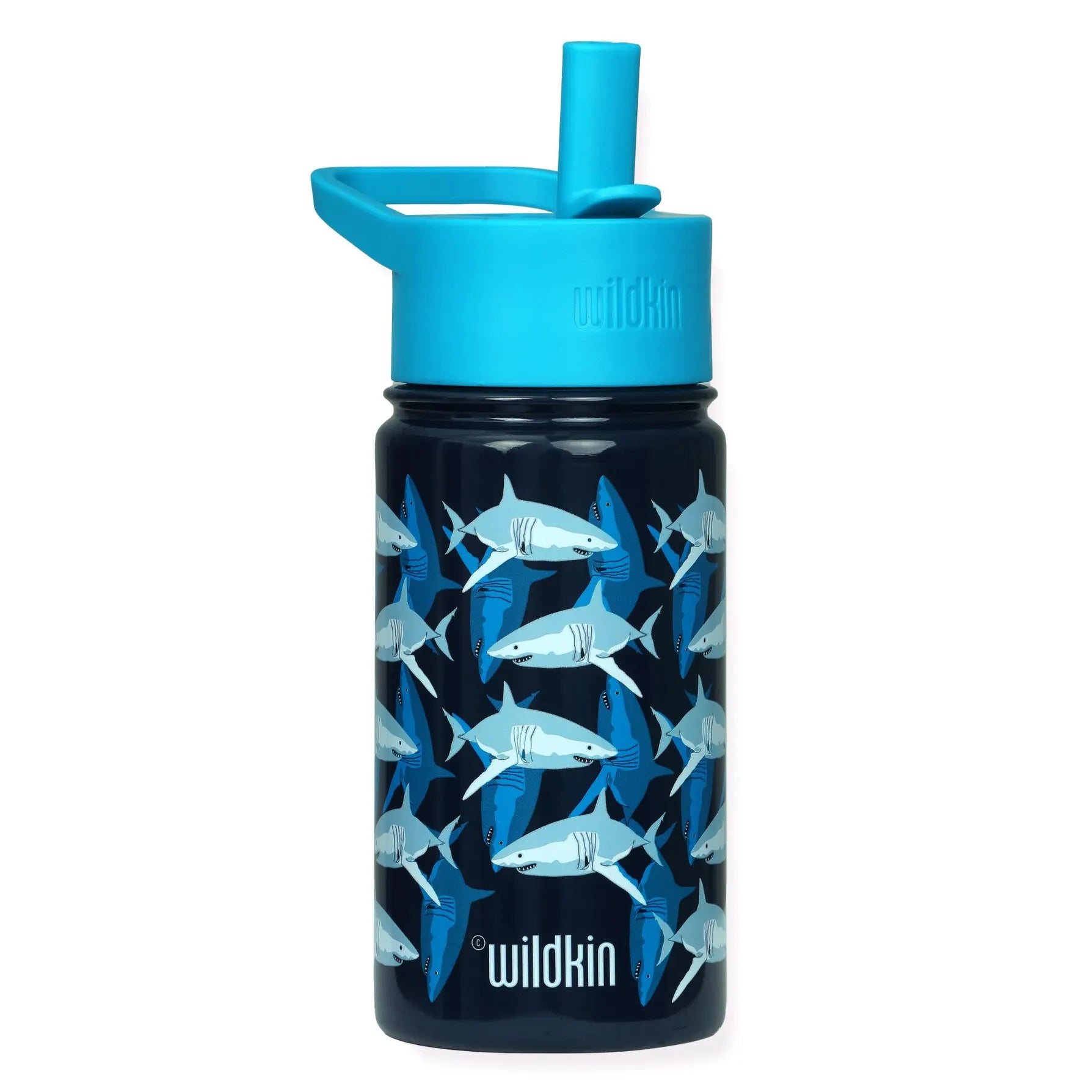 Sharks 14 oz Stainless Steel Water Bottle Wildkin Lil Tulips