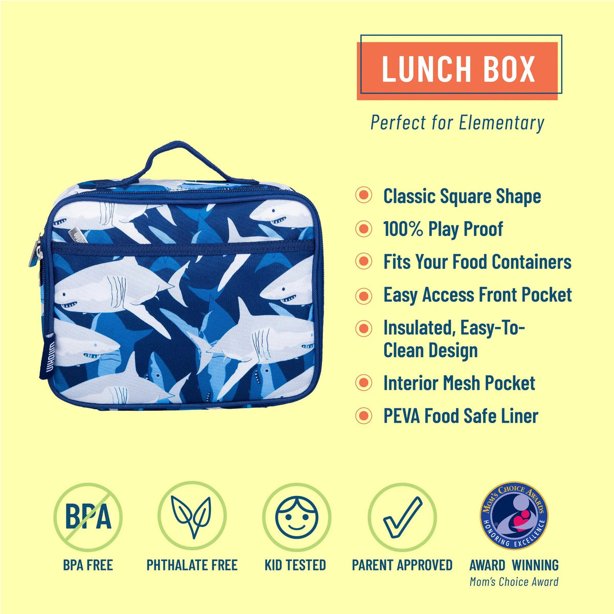 Sharks Lunch Box Wildkin Lil Tulips