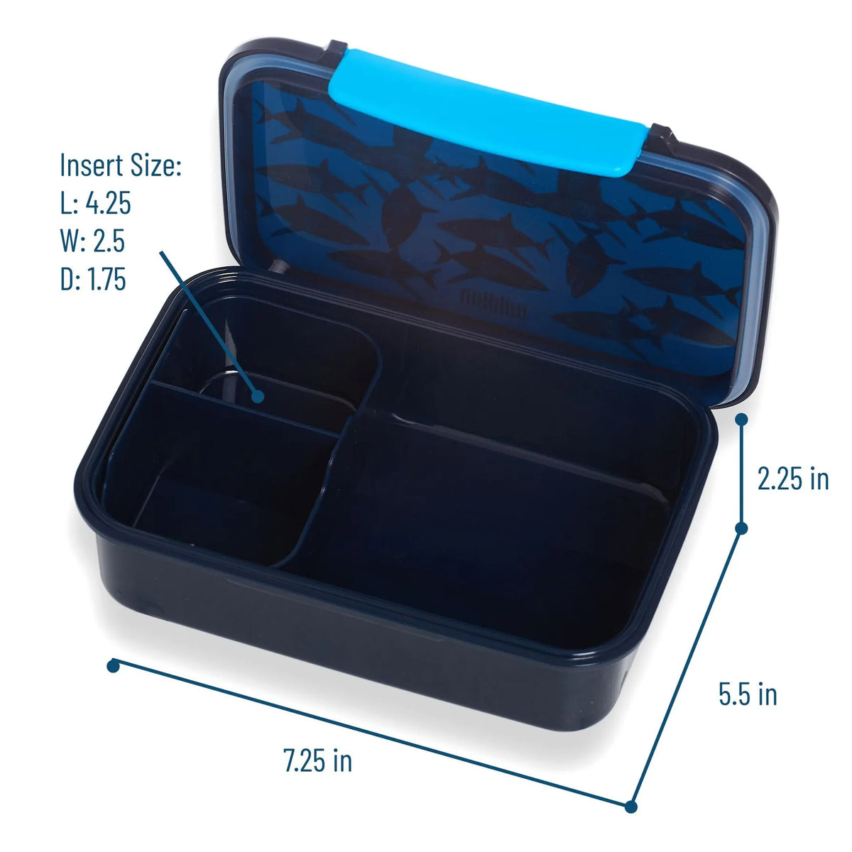 Sharks Reusable Food Container Bento Box Wildkin Lil Tulips