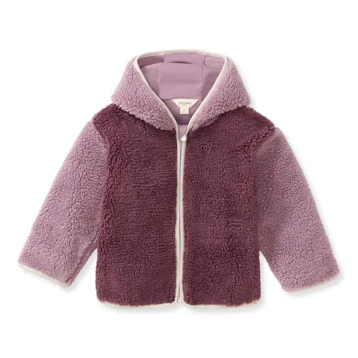 Sherpa Elderberry Zip Front Jacket Burt's Bees Baby Lil Tulips
