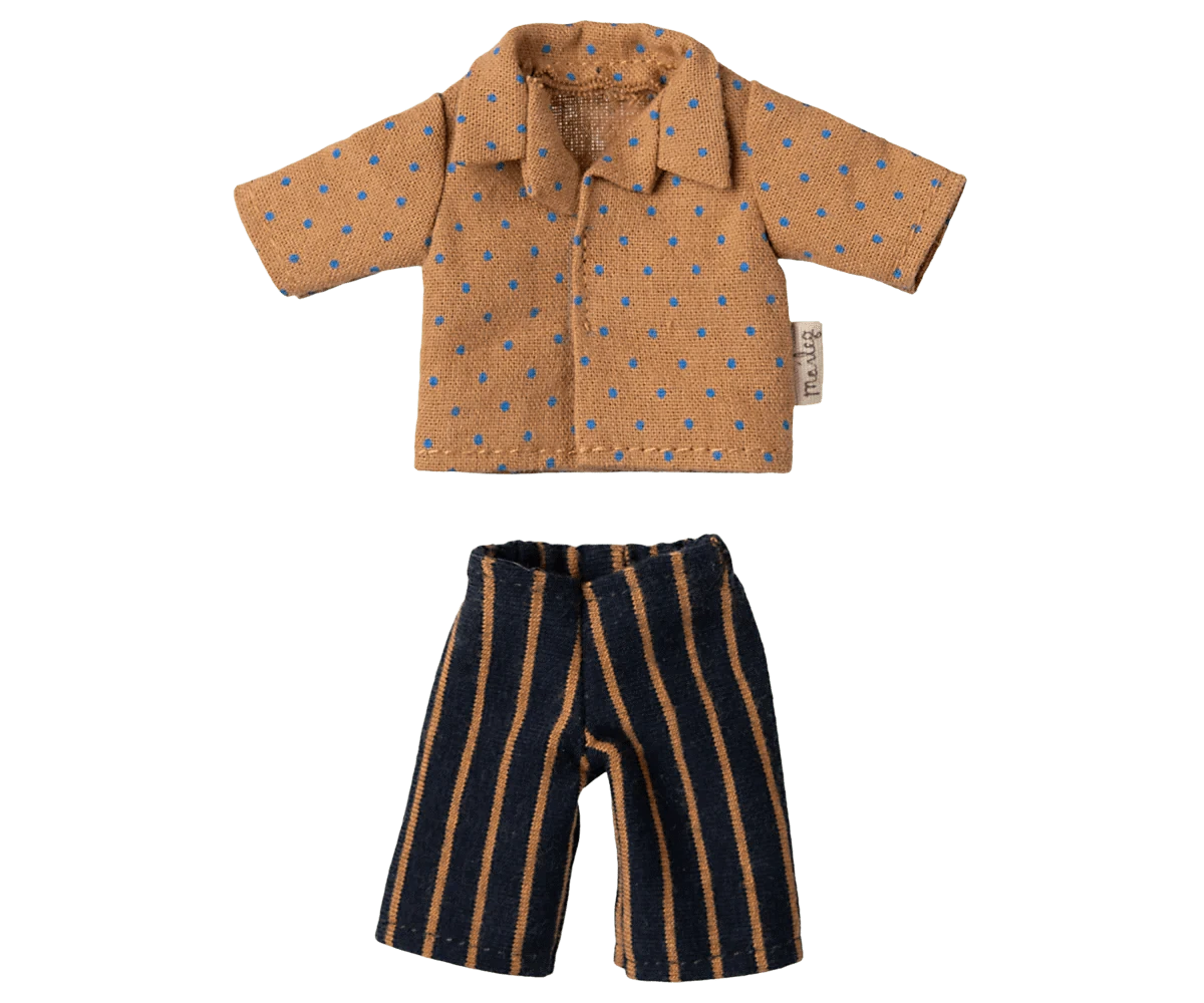 Shirt and striped pants, Dad mouse Maileg Lil Tulips