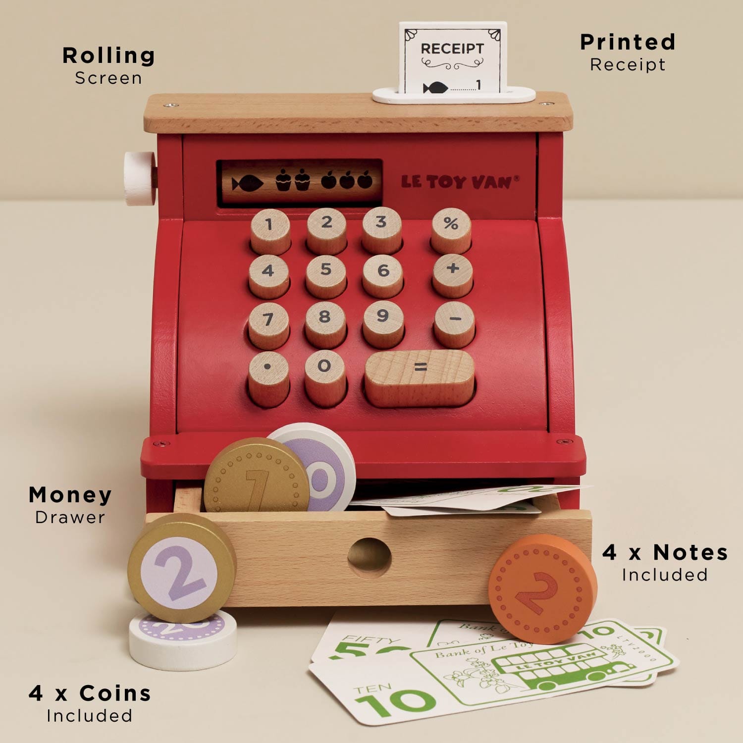 Shop Till - Cash Register & Money Le Toy Van Lil Tulips