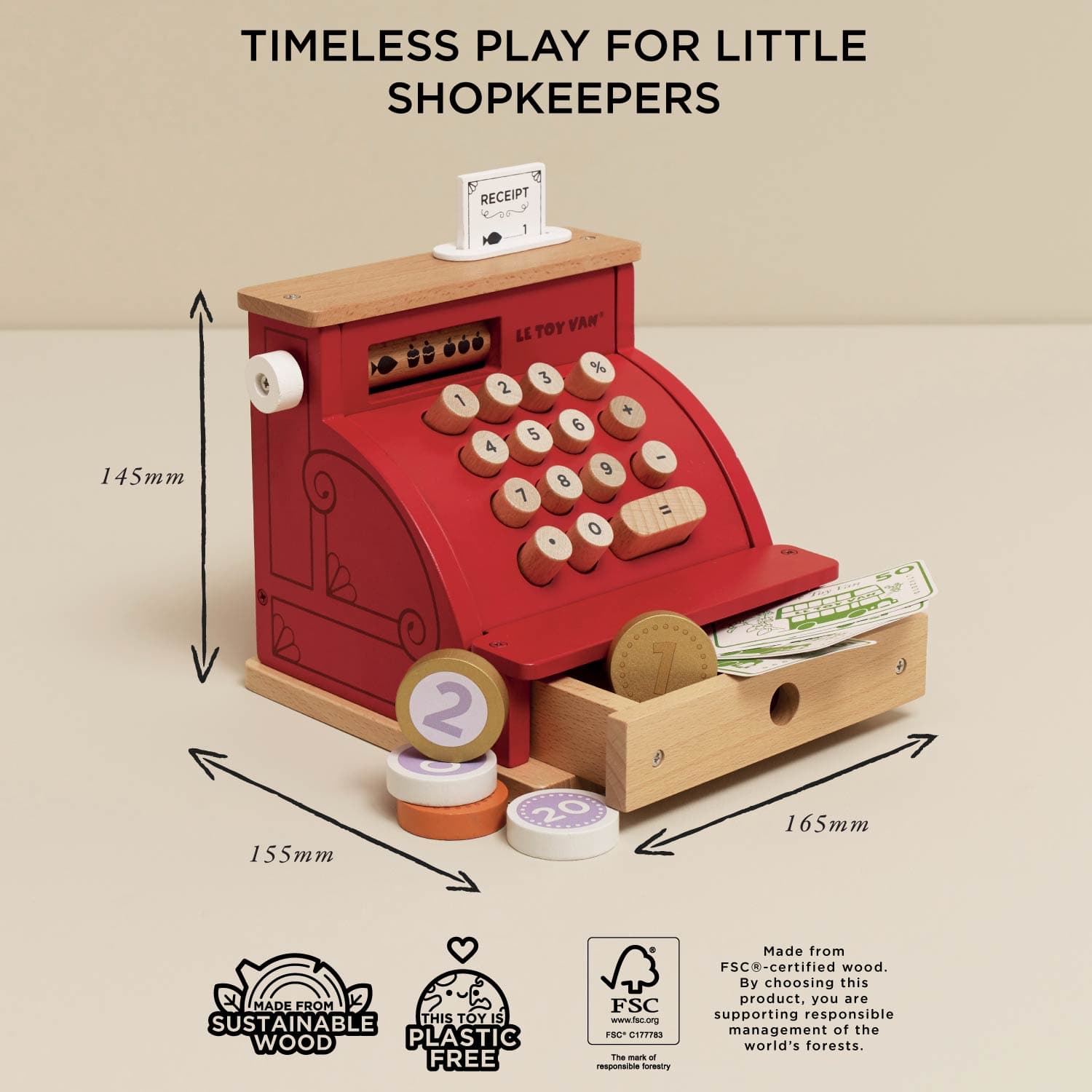 Shop Till - Cash Register & Money Le Toy Van Lil Tulips