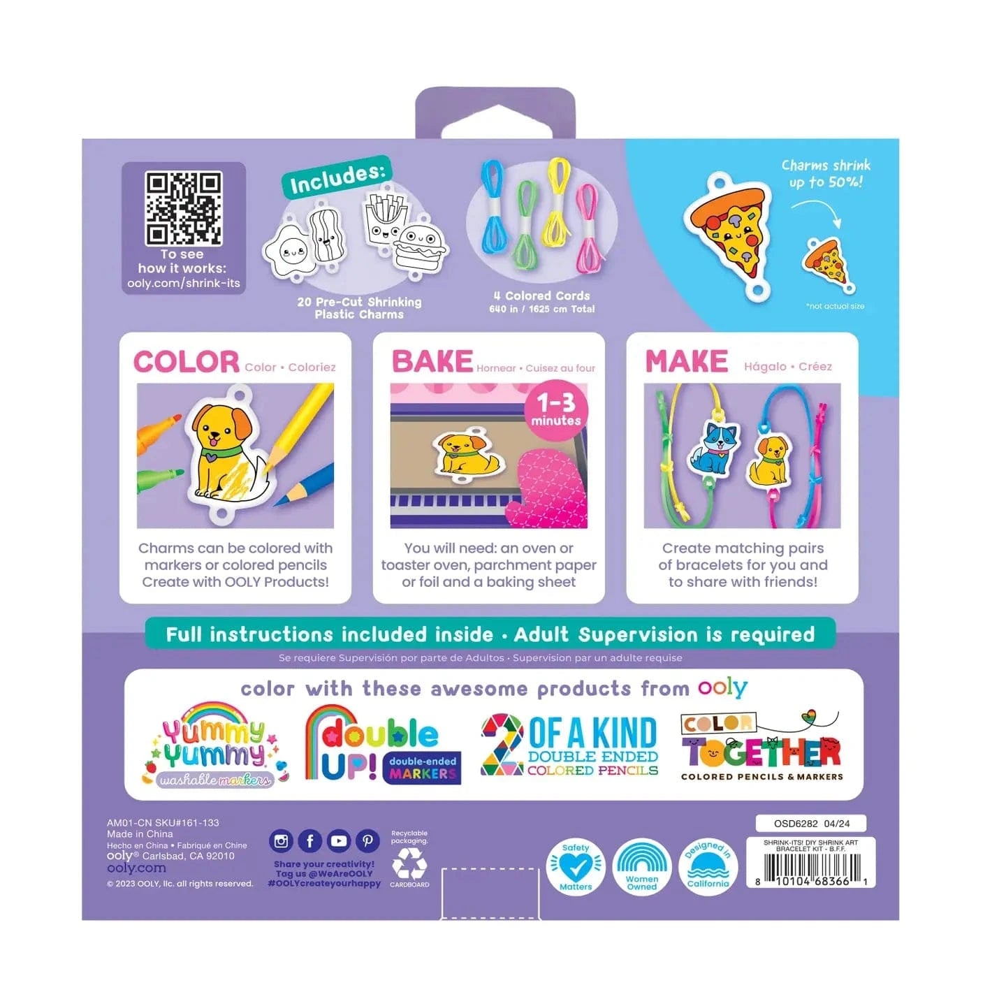 Shrink-Its! D.I.Y. Shrink Art Bracelets Kit - B.F.F. OOLY Lil Tulips