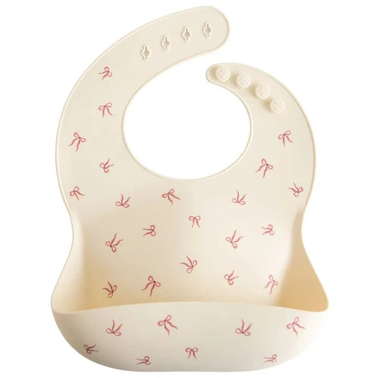 Silicone Baby Bib (Bows) Mushie Lil Tulips