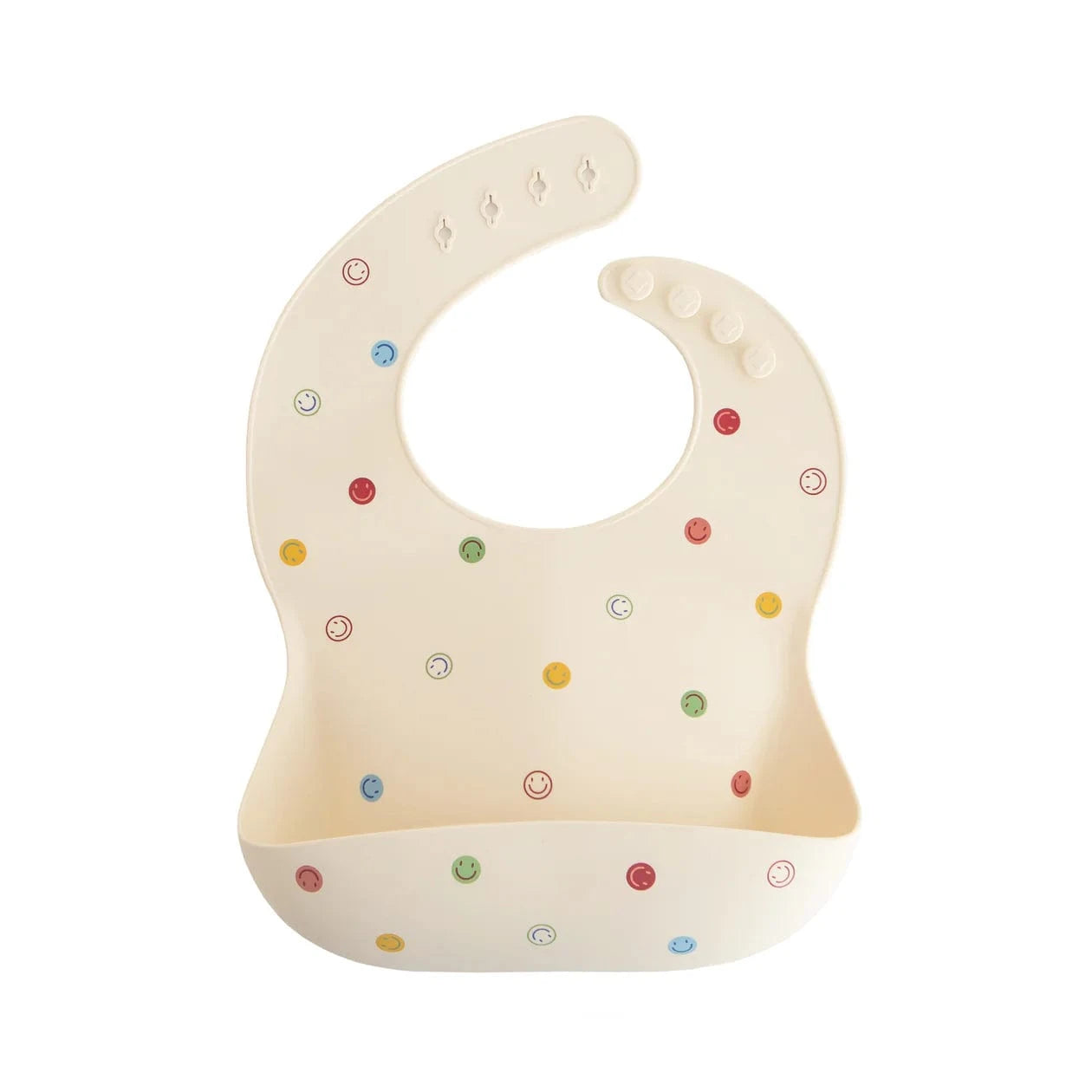 Silicone Baby Bib (Smiley Face) Mushie Lil Tulips