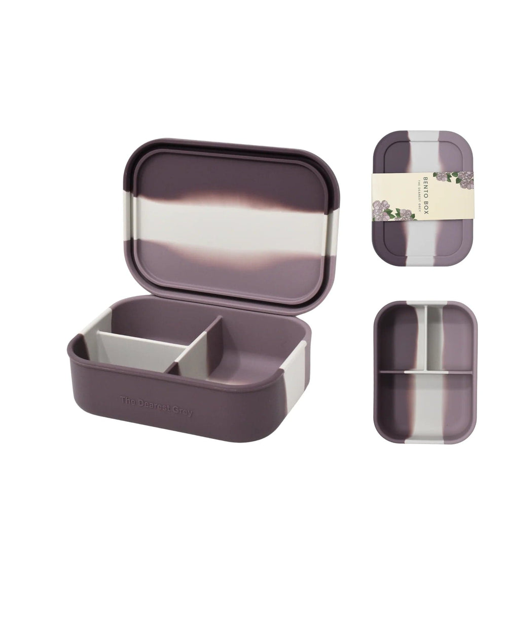 Silicone Bento Box | Purple Tie Dye The Dearest Grey Lil Tulips