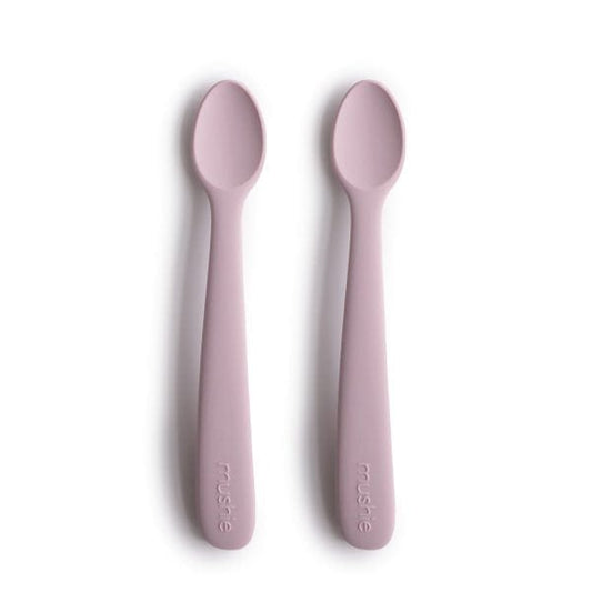 Silicone Feeding Spoons (Soft Lilac) 2-Pack Mushie Lil Tulips