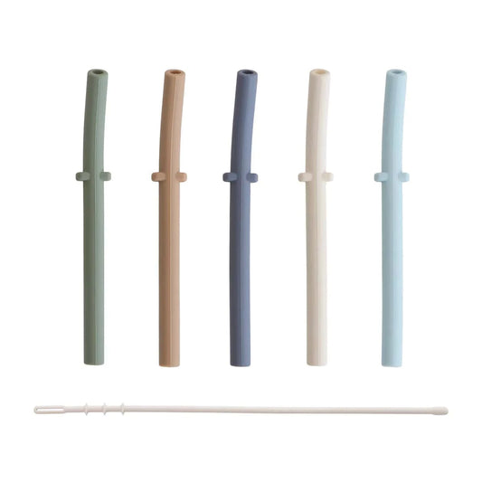 Silicone Replacement Straws - 5 Pack - Forest Mushie Lil Tulips