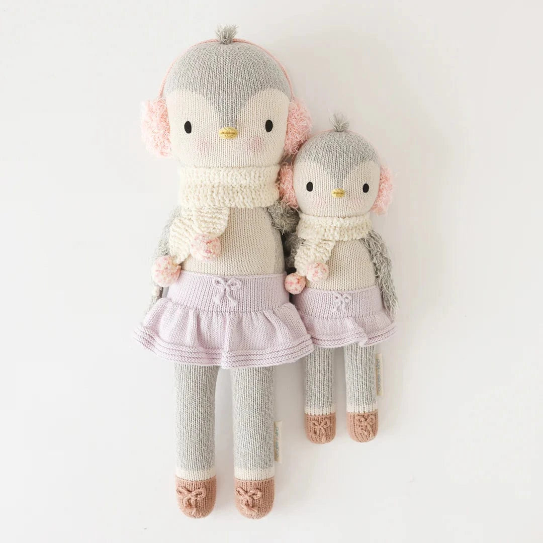 Skylar the penguin Hand Knit Doll cuddle+kind Lil Tulips